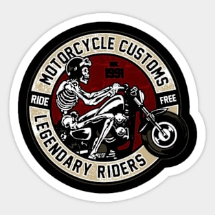 motorcycle customs Sticker